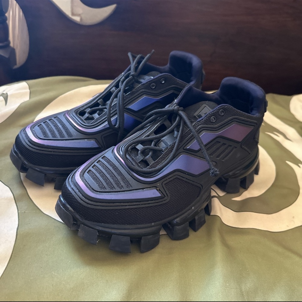 Prada Black and Purple Men's Shoes